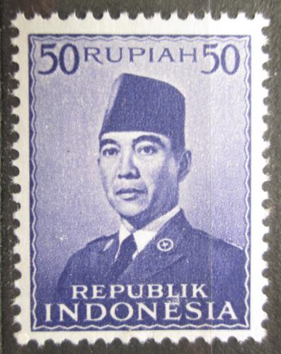 Poštová známka Indonézia 1953 Prezident Sukarno Mi# 117