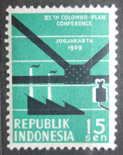 Poštová známka Indonézia 1959 Tìžký prùmysl Mi# 253