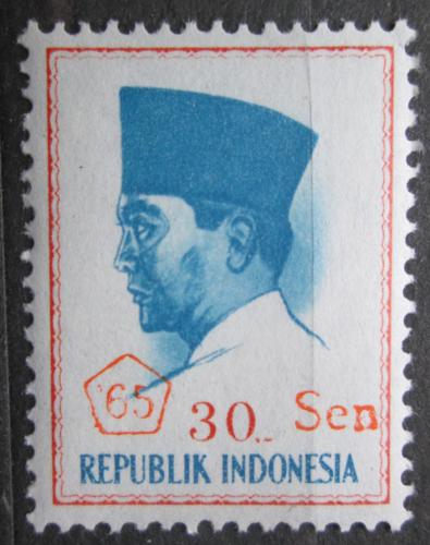 Poštová známka Indonézia 1966 Prezident Sukarno Mi# 508
