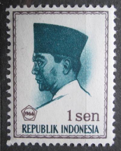 Poštová známka Indonézia 1966 Prezident Sukarno Mi# 516