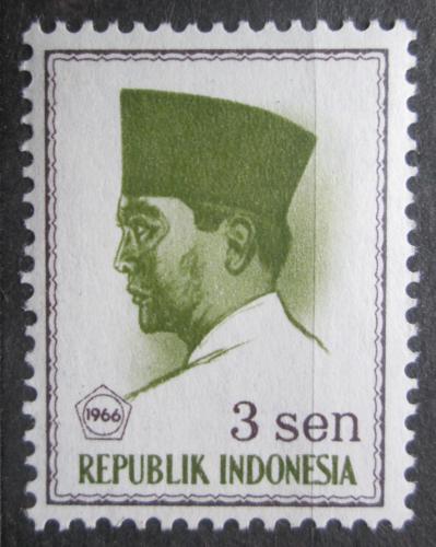Poštová známka Indonézia 1966 Prezident Sukarno Mi# 517