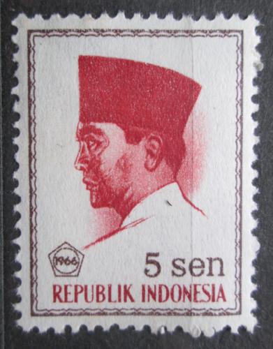 Poštová známka Indonézia 1966 Prezident Sukarno Mi# 518