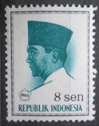 Poštová známka Indonézia 1966 Prezident Sukarno Mi# 519