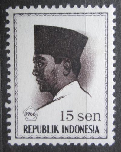 Poštová známka Indonézia 1966 Prezident Sukarno Mi# 521