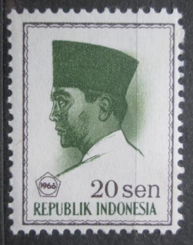 Poštová známka Indonézia 1966 Prezident Sukarno Mi# 522