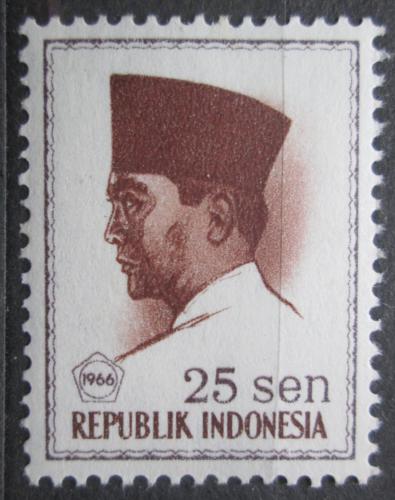 Poštová známka Indonézia 1966 Prezident Sukarno Mi# 523