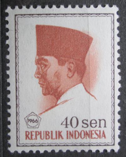 Poštová známka Indonézia 1966 Prezident Sukarno Mi# 525