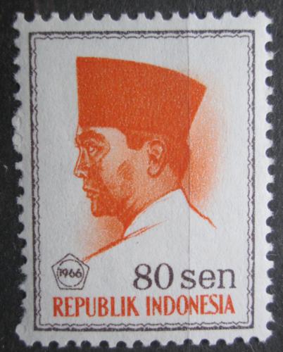 Poštová známka Indonézia 1966 Prezident Sukarno Mi# 527