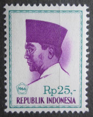 Poštová známka Indonézia 1966 Prezident Sukarno Mi# 535