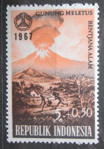 Poštová známka Indonézia 1967 Sopeèná erupce Mi# 595