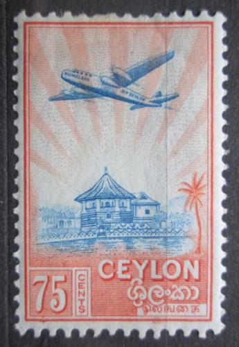 Poštová známka Cejlon 1950 Lietadlo Mi# 263 Kat 6€