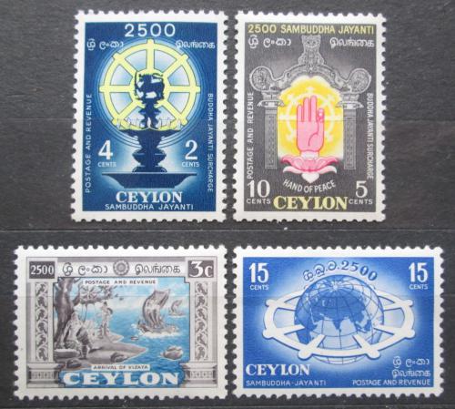 Poštové známky Cejlon 1956 Budhismus, 2500. výroèie Mi# 284-87