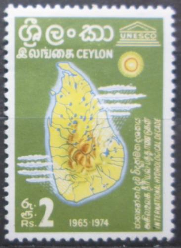 Poštová známka Cejlon 1966 Mapa ostrova Mi# 353