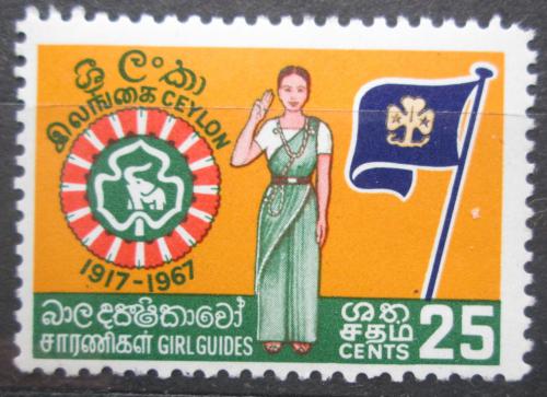 Poštová známka Cejlon 1967 Skautka Mi# 365