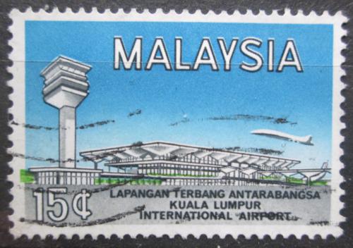 Poštová známka Malajsie 1965 Letisko v Kuala Lumpur Mi# 17