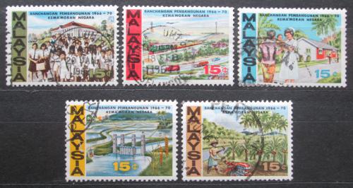 Poštové známky Malajsie 1966 První plán obnovy Mi# 36-40
