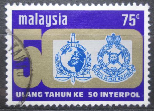 Po�tov� zn�mka Malajsie 1973 INTERPOL, 50. v�ro�ie Mi# 108