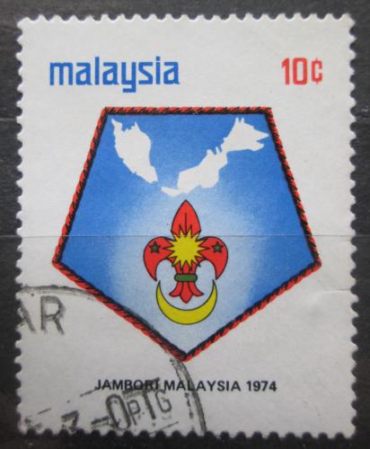 Poštová známka Malajsie 1974 Znak malajských skautù Mi# 116