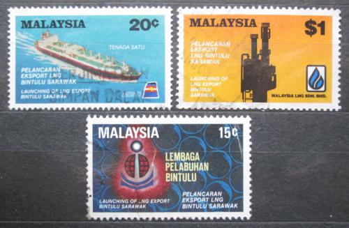 Poštové známky Malajsie 1983 Export plynu Mi# 251-53 Kat 6.50€