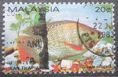 Poštová známka Malajsie 1983 Tlamoun nilský Mi# 258