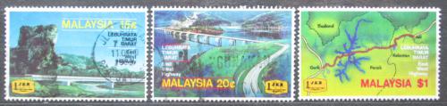 Poštové známky Malajsie 1983 Otevøení celostátní dálnice Mi# 262-64 Kat 7€
