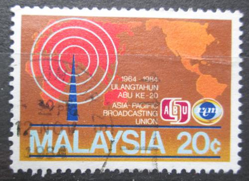 Poštová známka Malajsie 1984 Mapa svìta Mi# 284