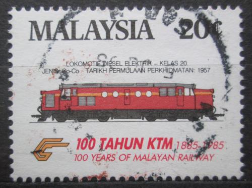 Poštová známka Malajsie 1985 Dieselová lokomotíva Mi# 305