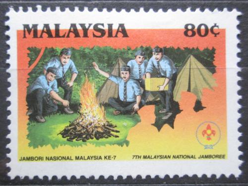 Poštová známka Malajsie 1989 Skauti Mi# 402