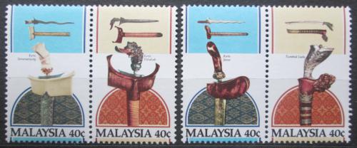 Poštové známky Malajsie 1984 Tradièní zbranì Mi# 280-83 Kat 6.50€