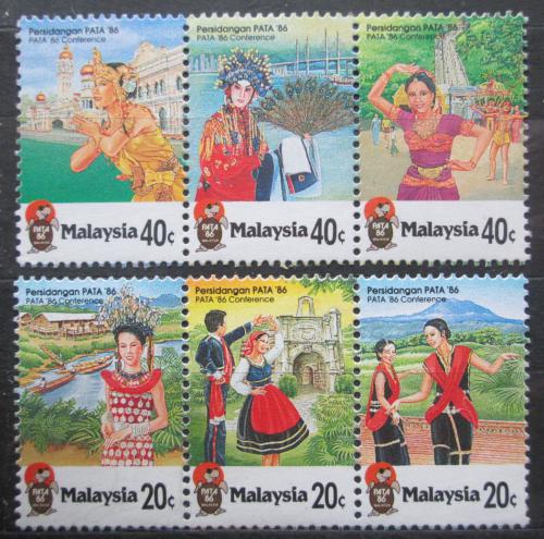 Poštové známky Malajsie 1986 Tanec Mi# 321-26 Kat 10€