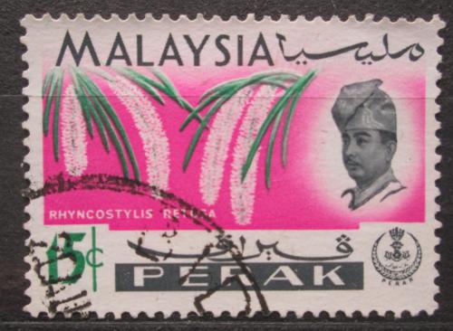 Poštová známka Malajsie, Perak 1965 Orchidej, Rhynchostylis retusa Mi# 120