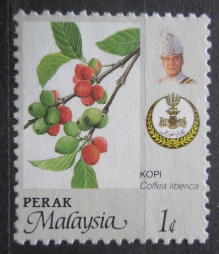Poštová známka Malajsie, Perak 1986 Kávovník liberský Mi# 146 A