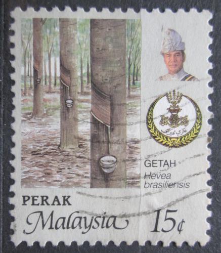 Poštová známka Malajsie, Perak 1986 Kauèuk Mi# 150 A