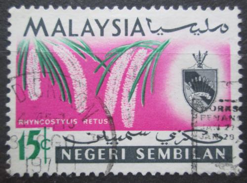 Poštová známka Malajsie, Negeri Sembilan 1965 Orchidej Mi# 84