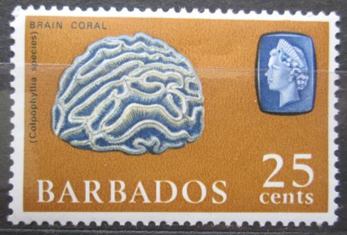 Poštová známka Barbados 1965 Mozkový korál Mi# 244