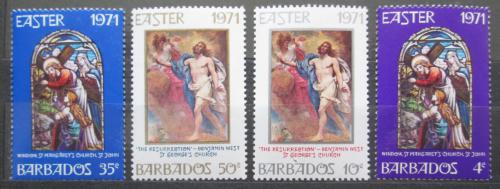Poštovní známky Barbados 1971 Velikonoce, umìní Mi# 322-25