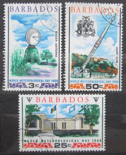 Potovn znmky Barbados 1968 Svtov den meteorologie Mi# 271-73