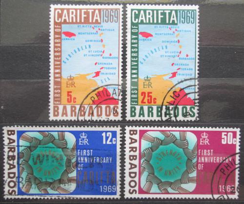 Potovn znmky Barbados 1969 Zna volnho obchodu v Karibiku Mi# 285-88