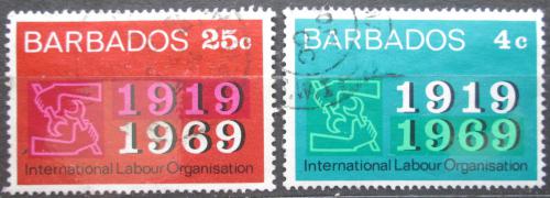 Poštové známky Barbados 1969 ILO, 50. výroèie Mi# 289-90