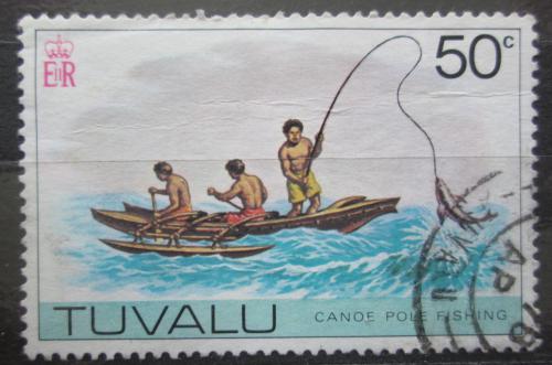 Poštová známka Tuvalu 1976 Rybolov Mi# 34