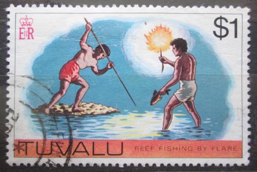 Potov znmka Tuvalu 1976 Rybolov Mi# 35