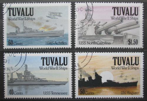 Poštovní známky Tuvalu 1991 Váleèná lodì Mi# 599-602 Kat 17€