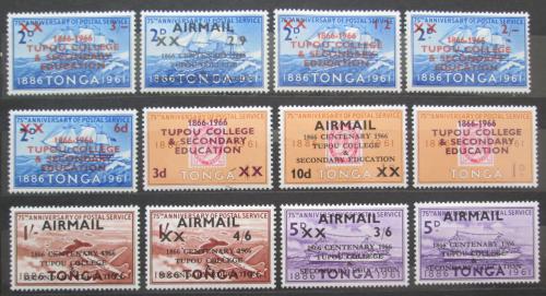 Poštové známky Tonga 1966 Univerzita Tupou pretlaè Mi# 161-72
