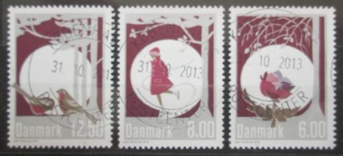 Poštové známky Dánsko 2013 Vianoèný ilustrace Mi# 1755-57 Kat 7€