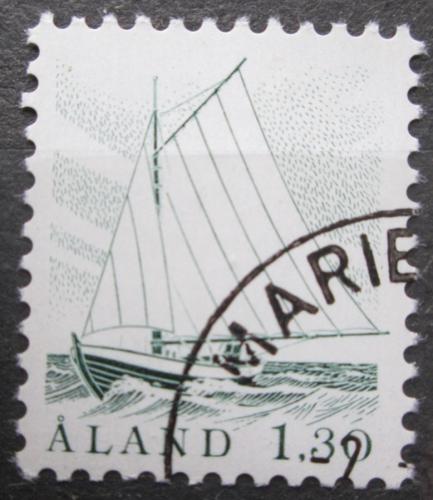Poštová známka Alandy 1986 Rybáøská loï Mi# 14 