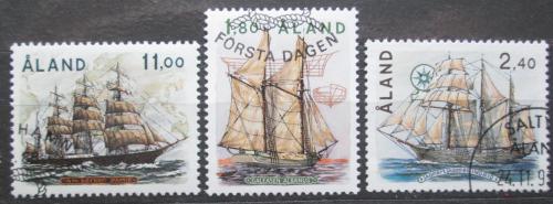 Poštové známky Alandy 1988 Plachetnice Mi# 28-30 Kat 12€