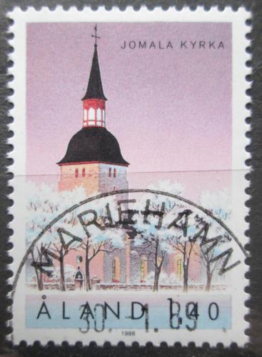 Poštová známka Alandy 1988 Kostel v Jomala Mi# 31