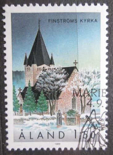 Poštová známka Alandy 1989 Kostel ve Finström Mi# 37