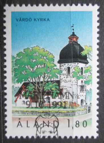 Poštová známka Alandy 1991 Kostel ve Vårdö Mi# 54
