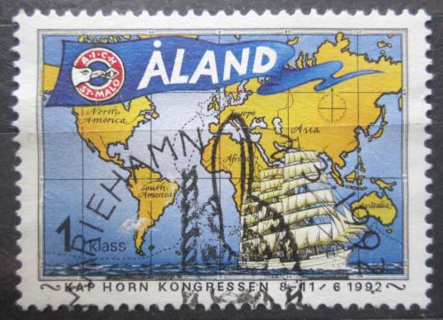 Poštová známka Alandy 1992 Mapa svìta Mi# 55